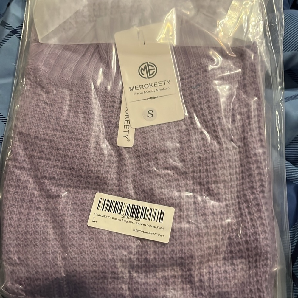MEROKEETY Long Sleeve Open Front Cardigans Chunky Knit Draped Sweaters Small - Picture 6 of 7